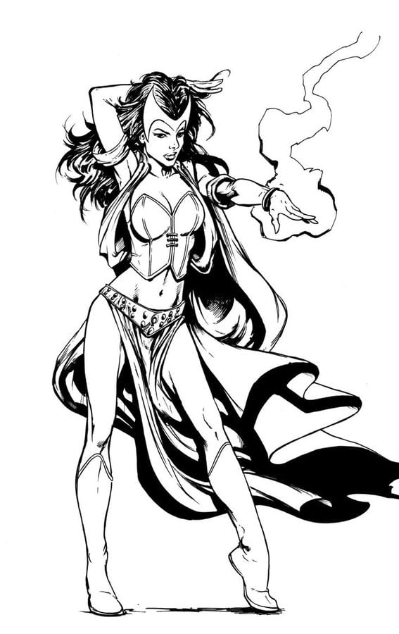 Coloring pages: Scarlet Witch 5