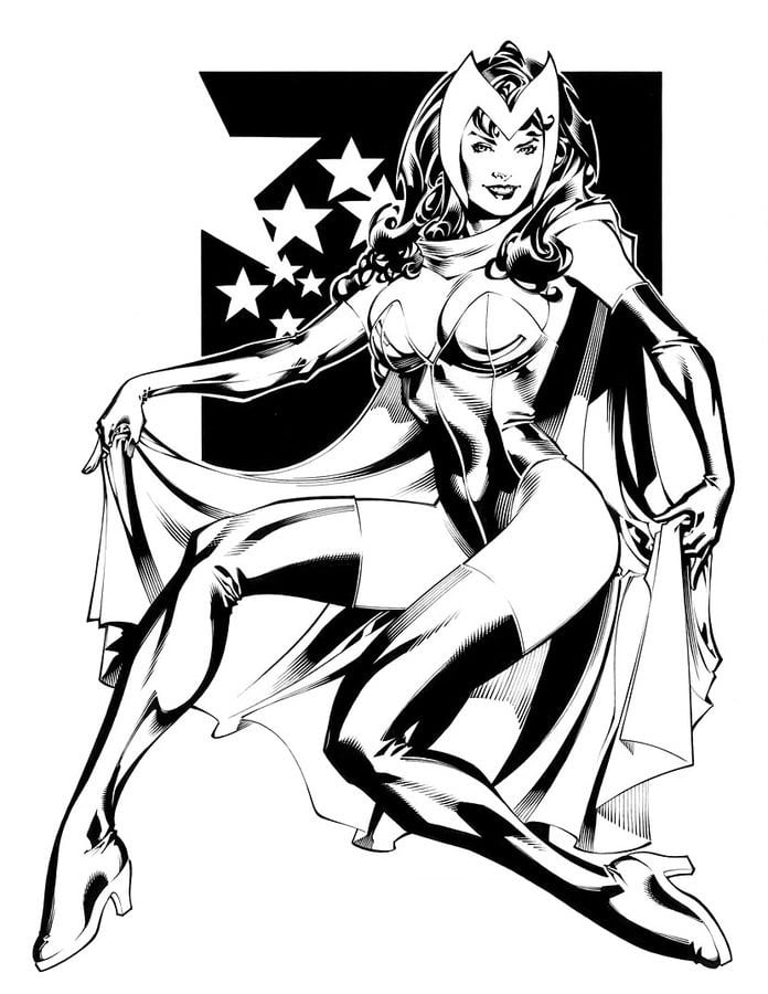 Coloring pages: Scarlet Witch 7