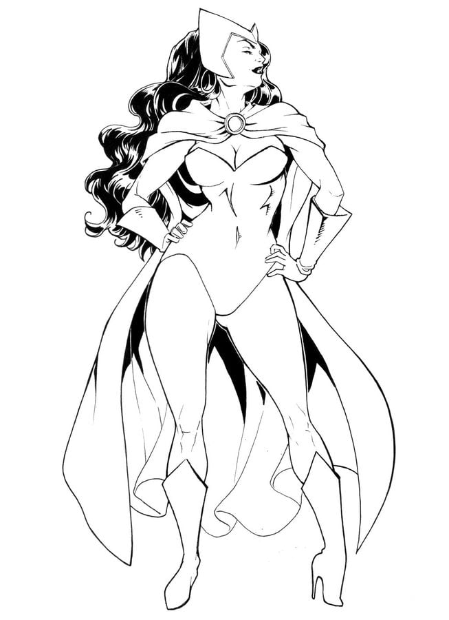 Coloring pages: Scarlet Witch 8