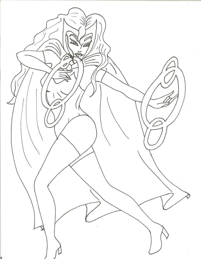 Coloring pages: Scarlet Witch 9