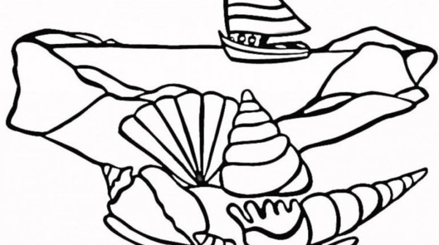 Coloring pages: Sea snail 7