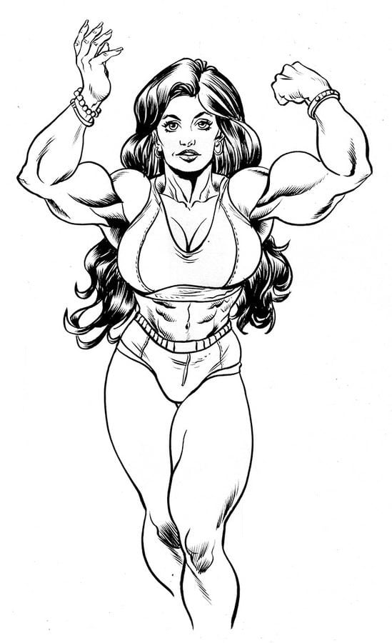 Dibujos para colorear: She-Hulk