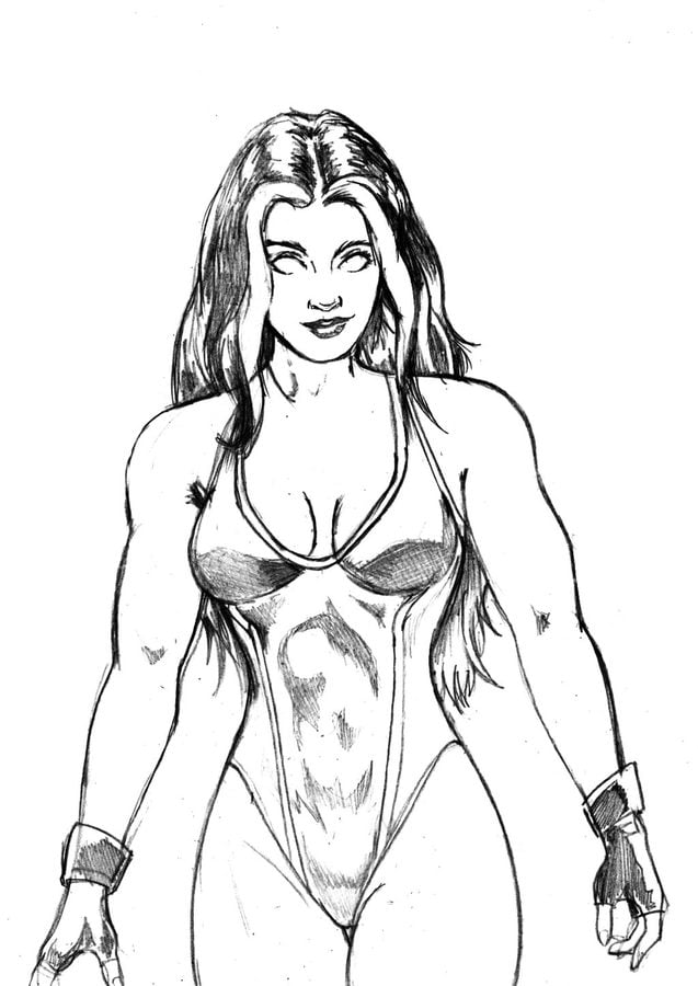 Coloriages: Miss Hulk