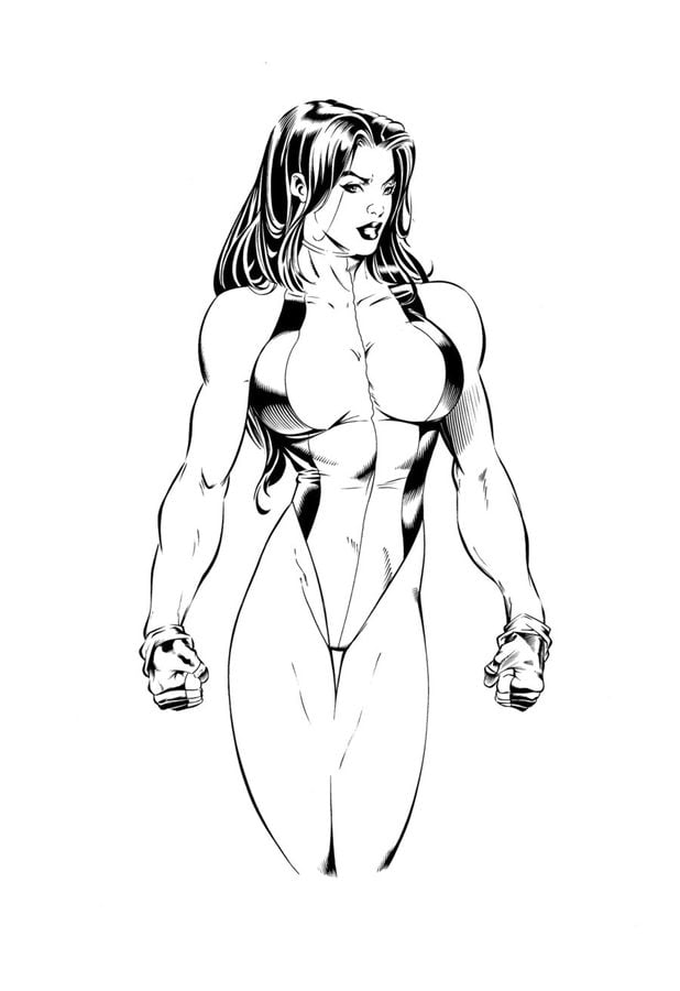 Ausmalbilder: She-Hulk