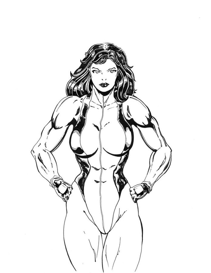Ausmalbilder: She-Hulk