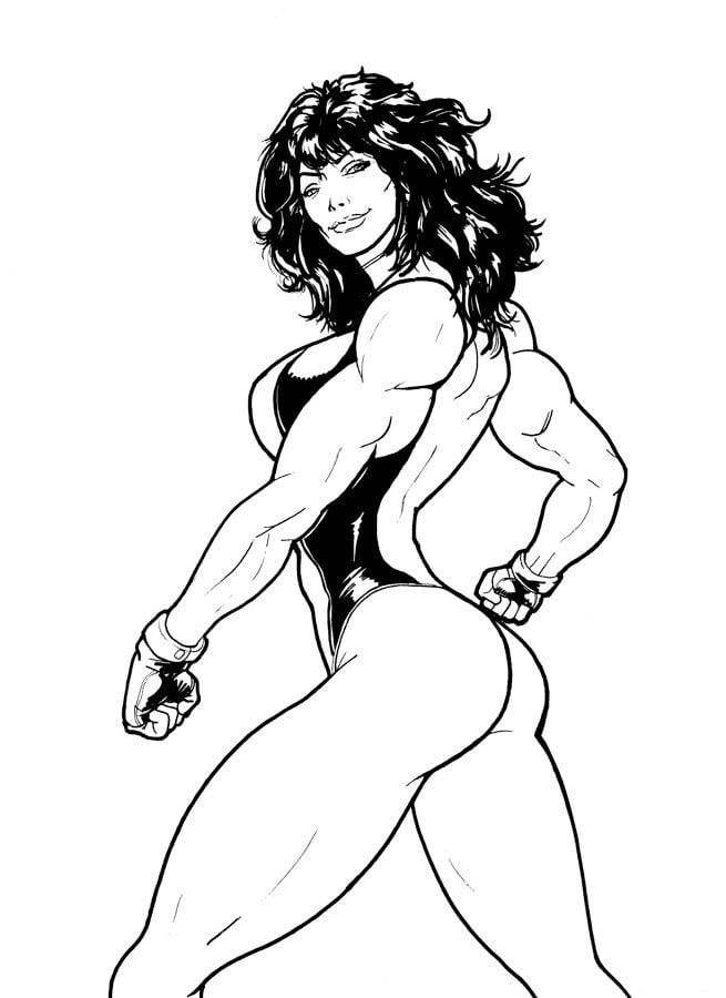Coloriages: Miss Hulk