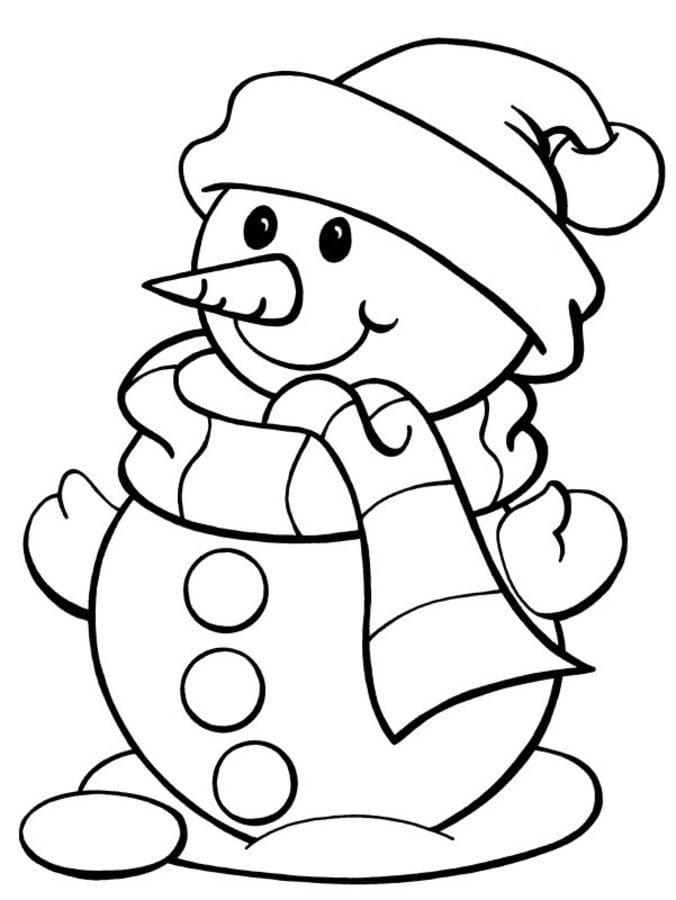 Coloring pages: Snowman