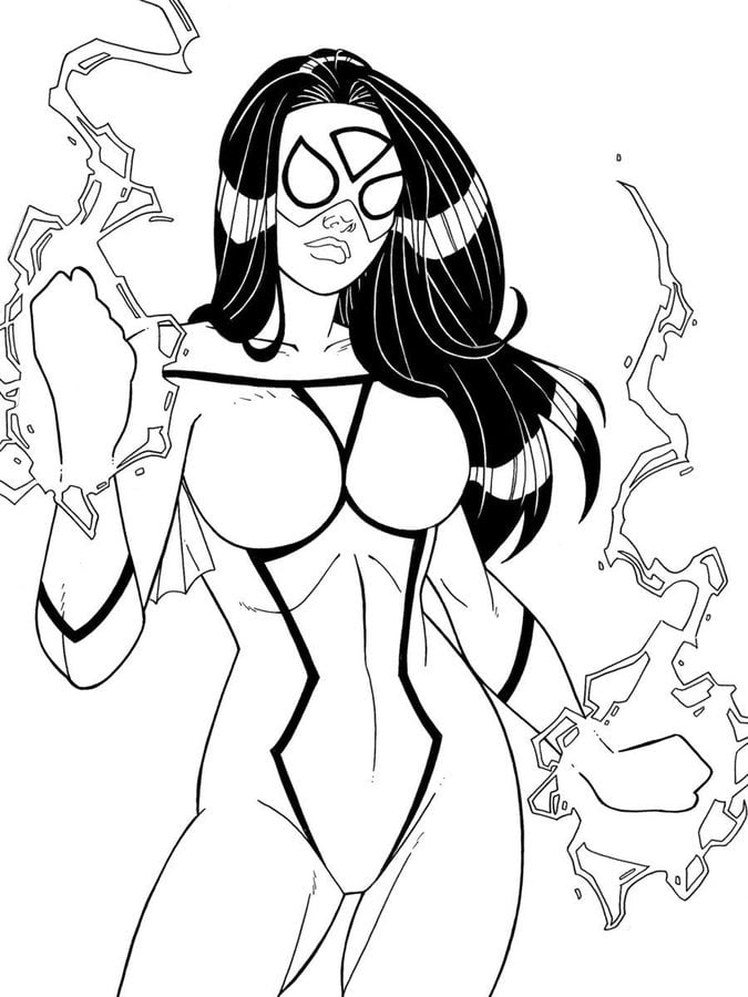 Kolorowanki: Spider-Woman
