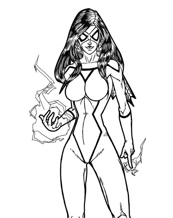 Coloriages: Spider-Woman