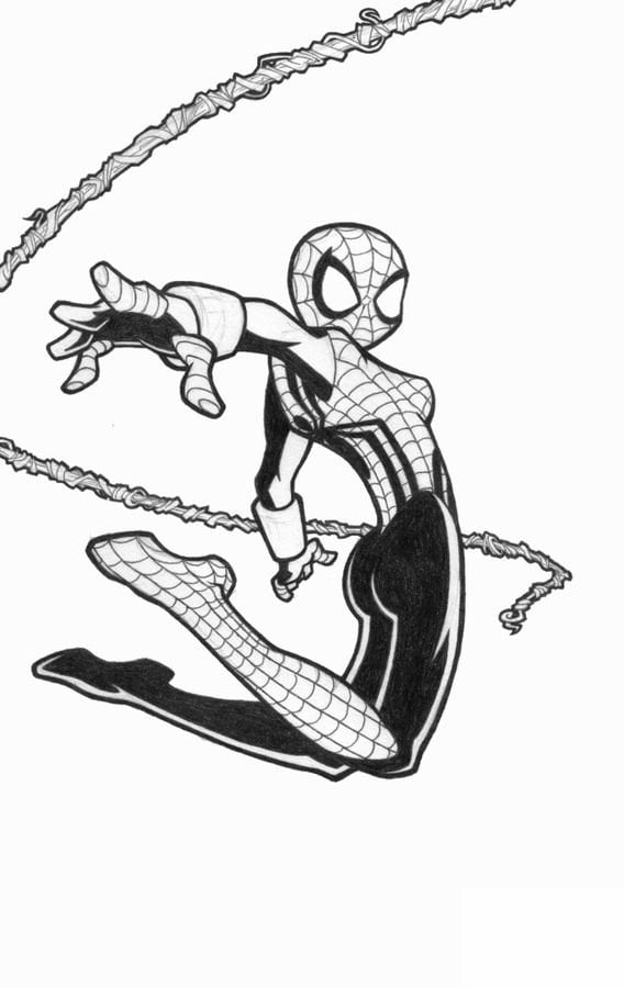 Ausmalbilder: Spider-Woman
