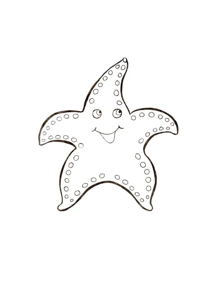 Dibujos para colorear: Estrella de mar 3