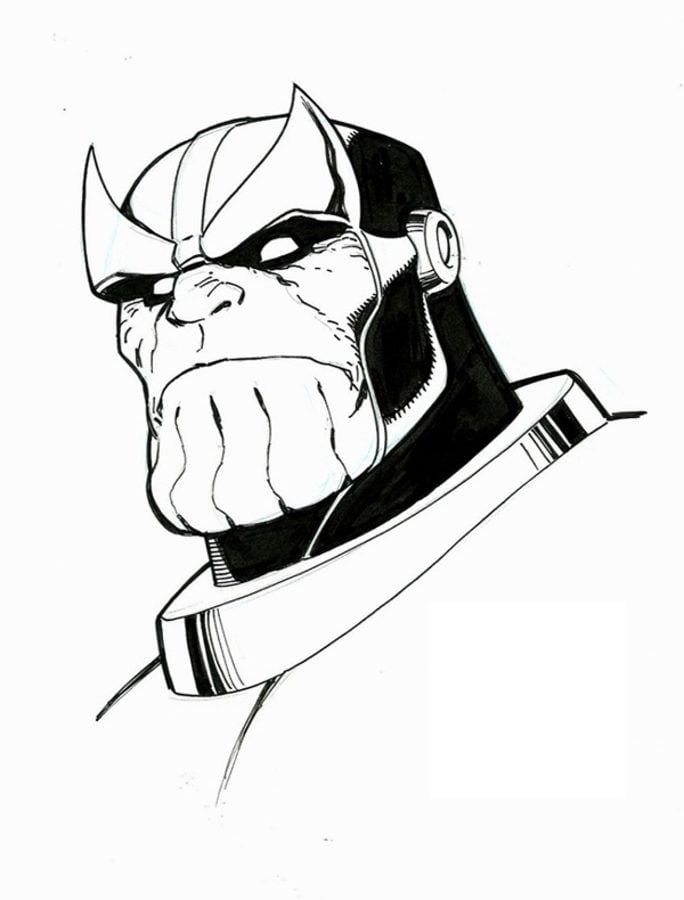 Coloring pages: Thanos, printable for kids & adults, free