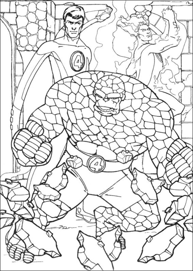 Coloriages: Johnny Storm / Torche humaine
