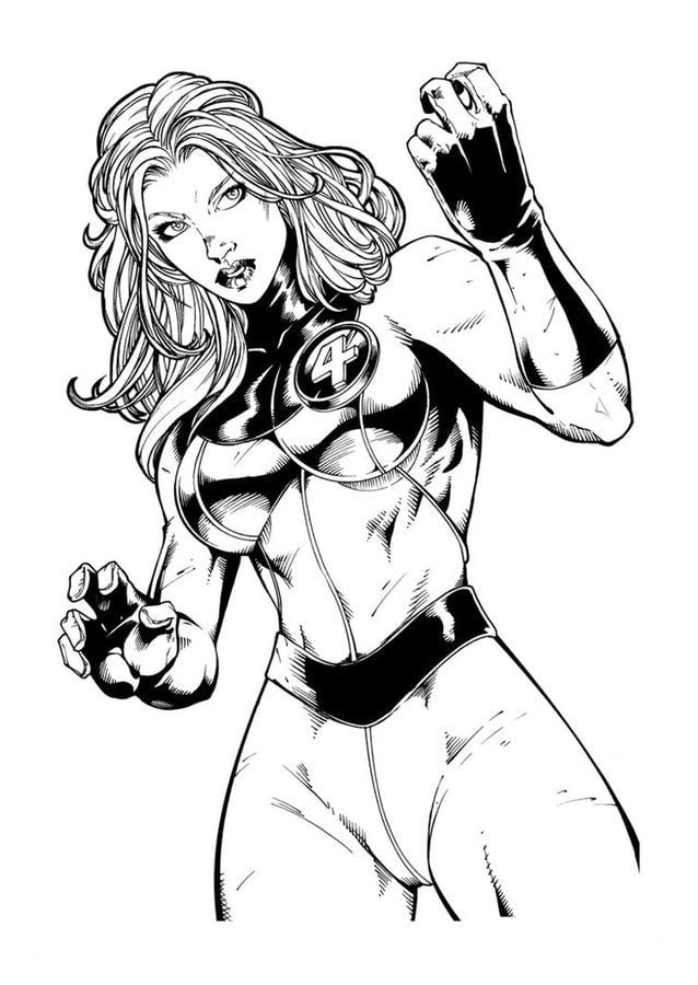 Coloring pages: Invisible Woman