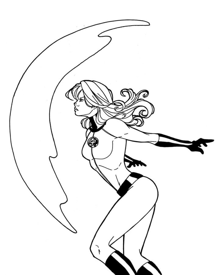 Coloring pages: Invisible Woman