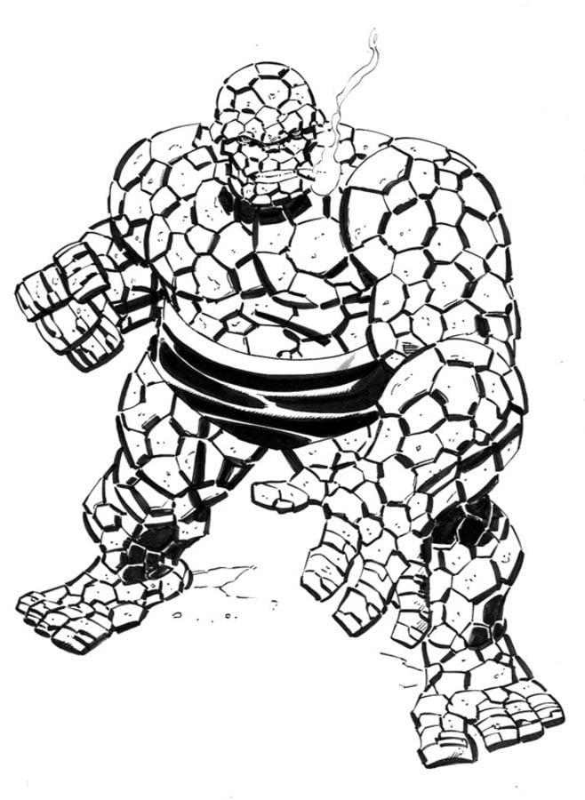 Coloring pages: Ben Grimm / Thing 3