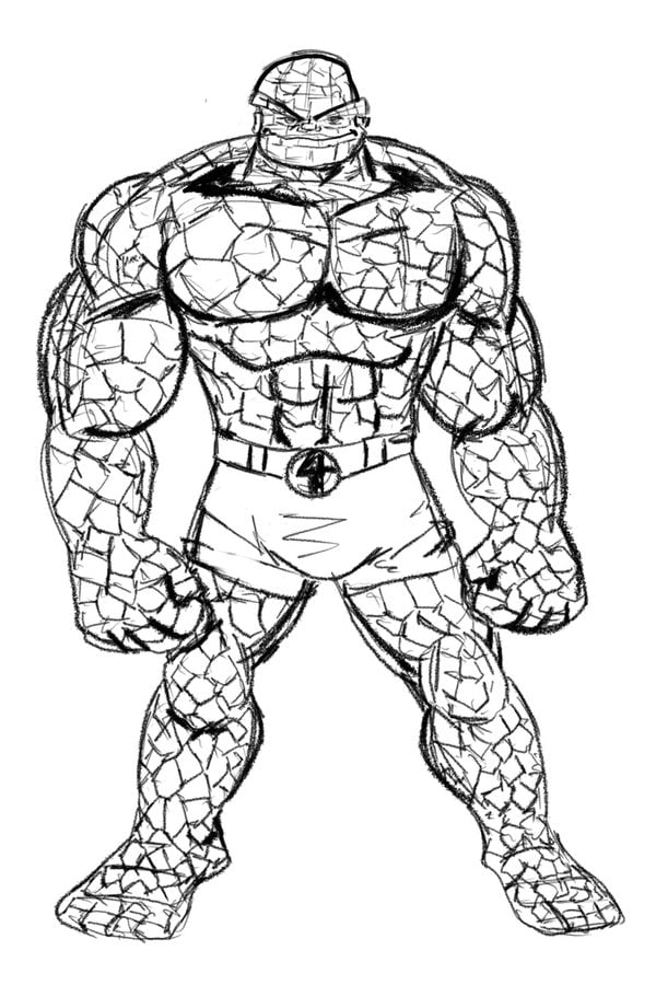 Coloring pages: Ben Grimm / Thing