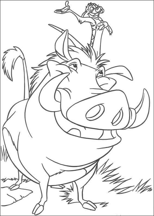 Coloring pages: Warthog 7