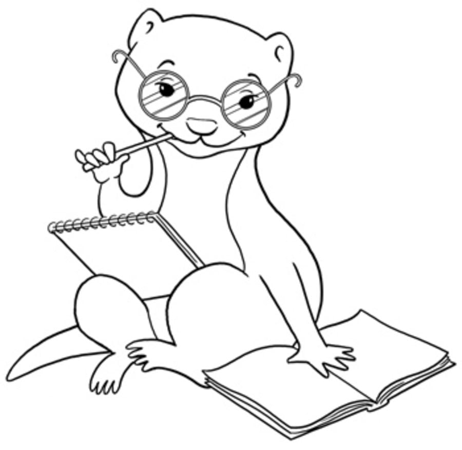 Coloring pages: Weasels 10