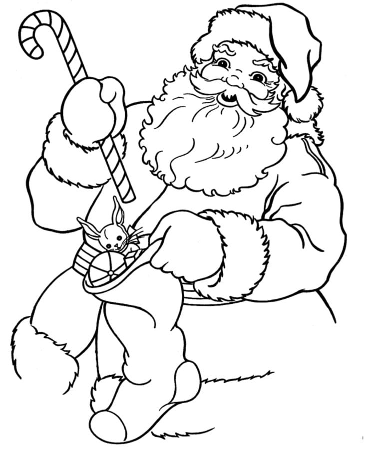 Dibujos para colorear: Papá Noel