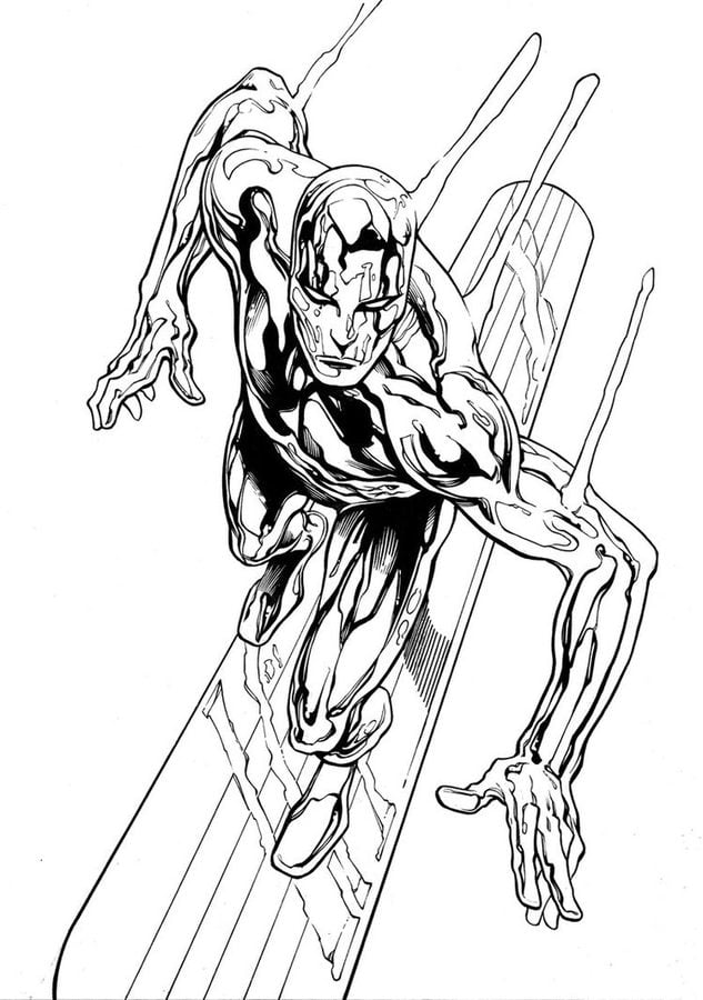 Coloring pages: Silver Surfer