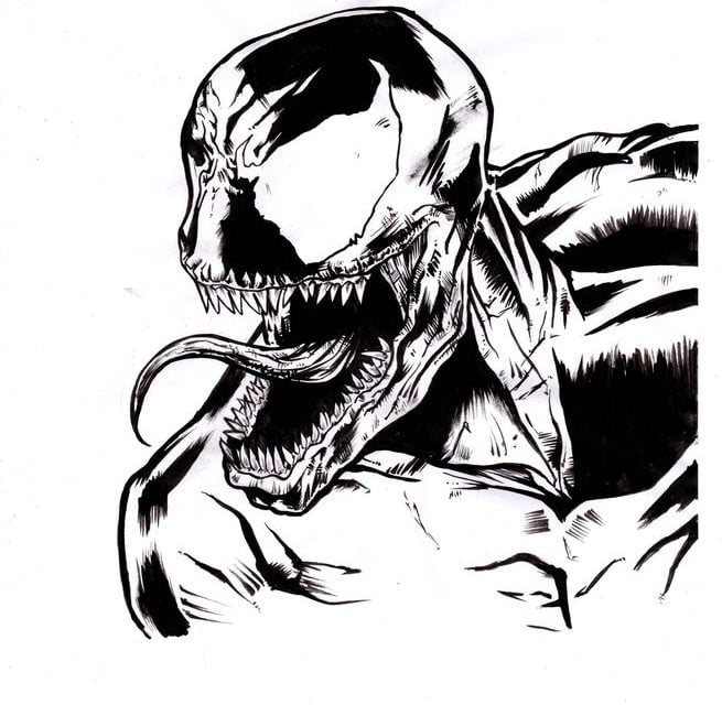 Dibujos para colorear: Venom imprimible, gratis, para los niños y los  adultos