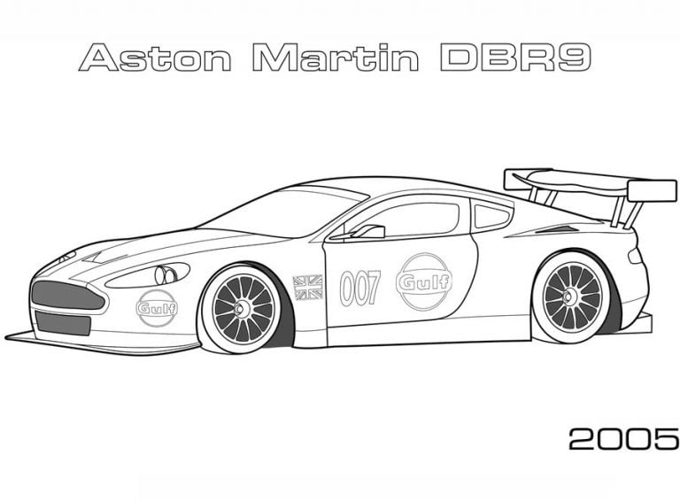 Coloring pages: Aston Martin, printable for kids &amp; adults, free