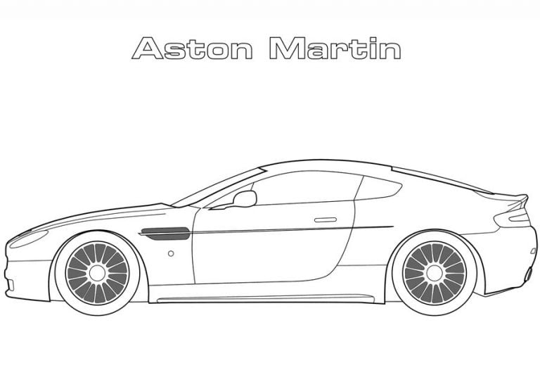 Coloring pages: Aston Martin, printable for kids &amp; adults, free