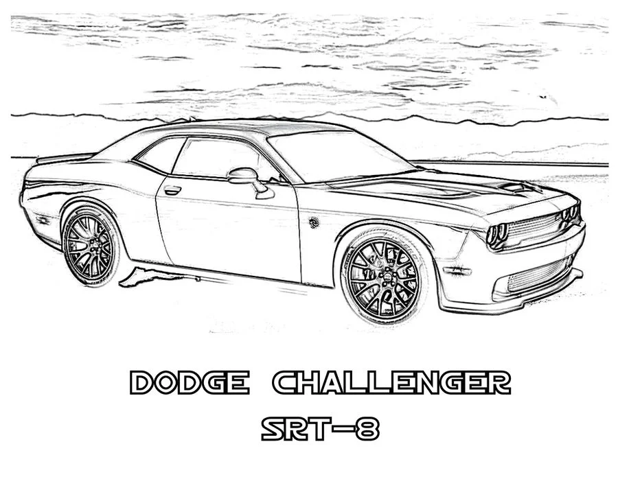 dodge charger coloring pages