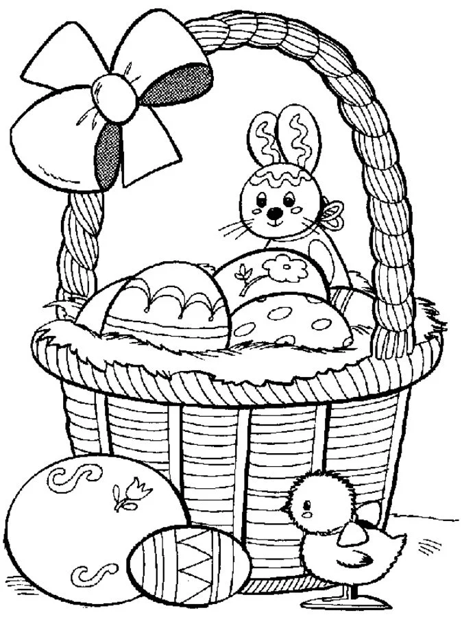 coloring pages easter baskets