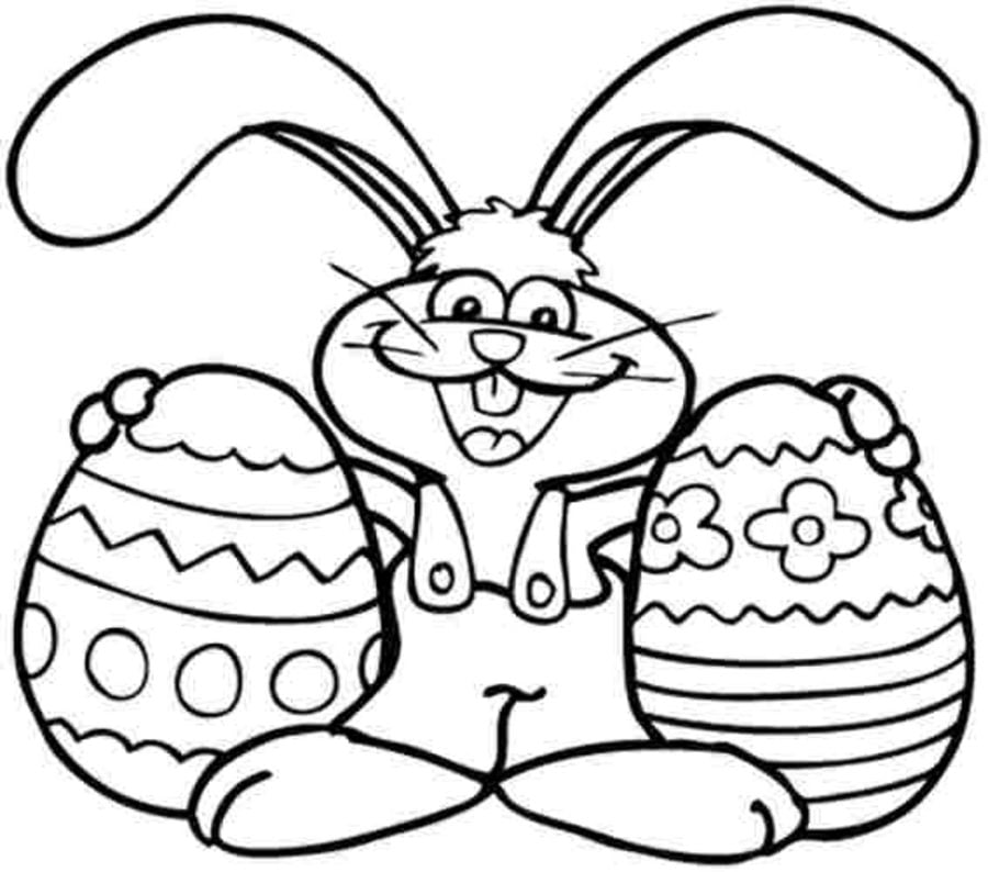 Dibujos para colorear: Conejo de Pascua