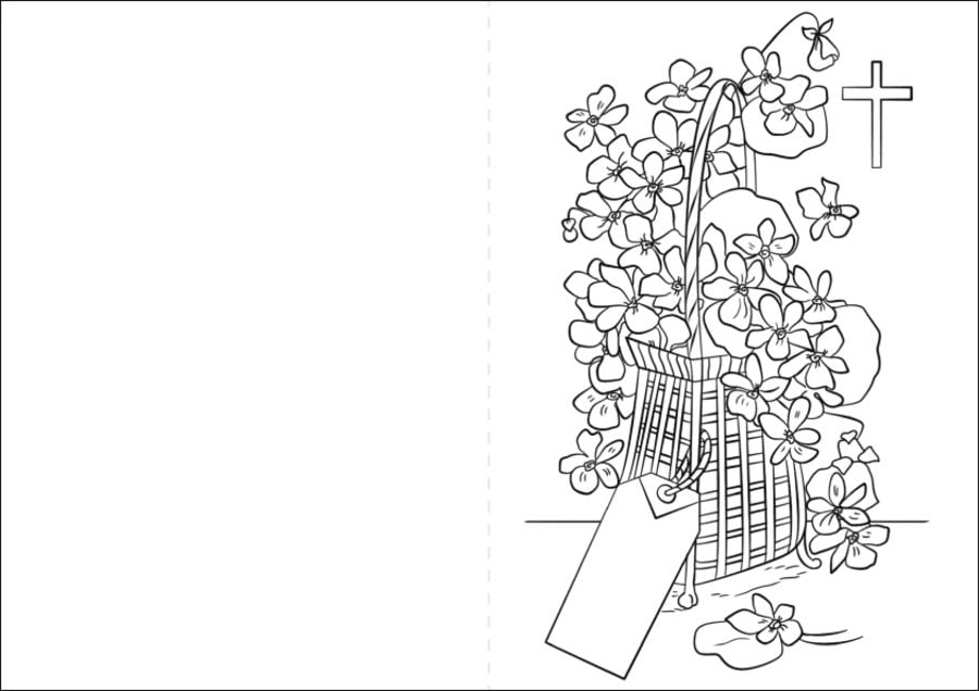 Coloring pages: Easter Cards