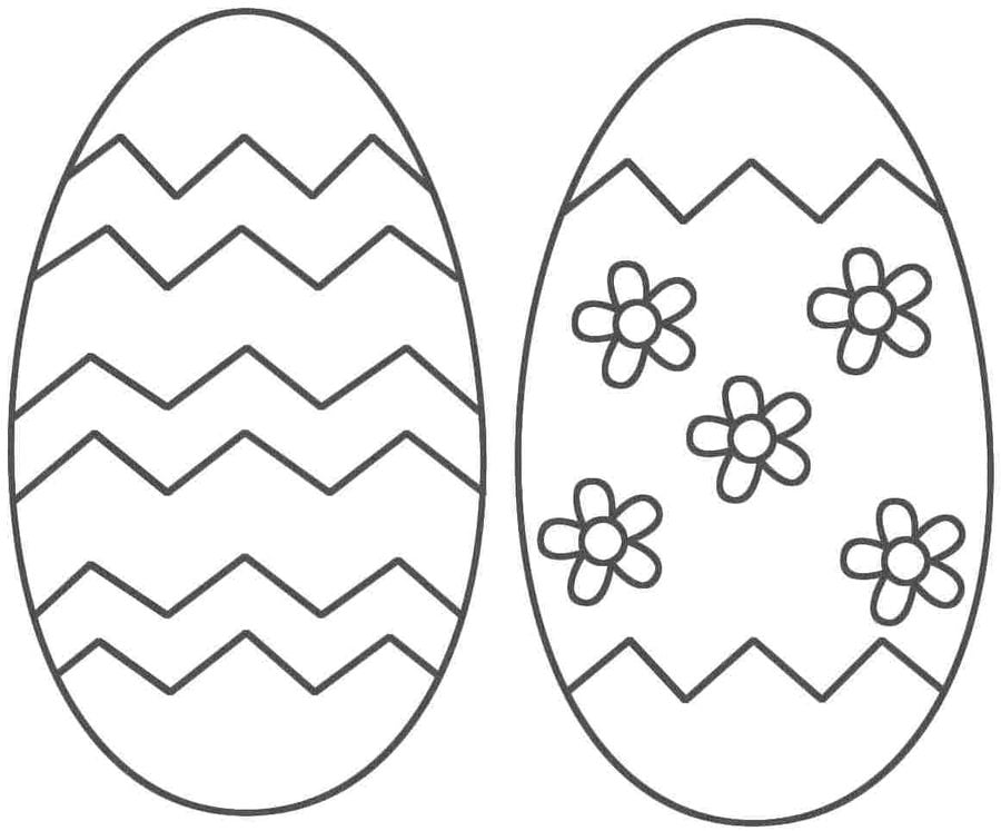 Dibujos para colorear: Huevos de pascua