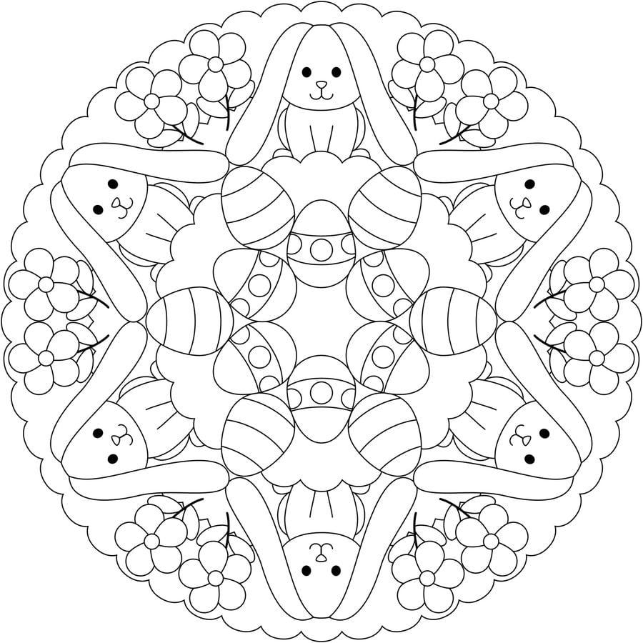 Ausmalbilder: Ostern Mandalas