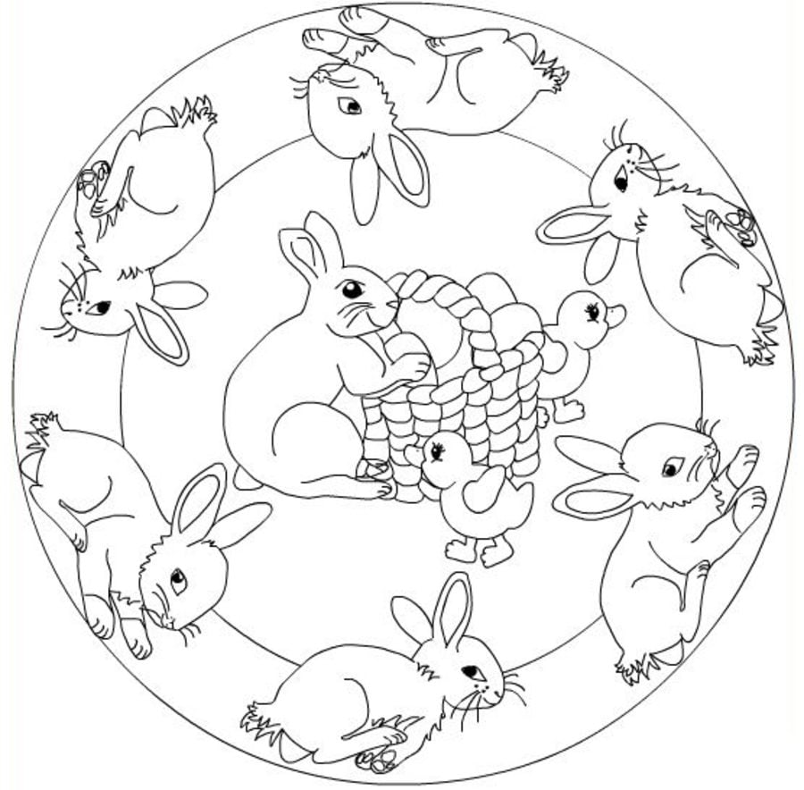 Coloring pages: Easter Mandalas
