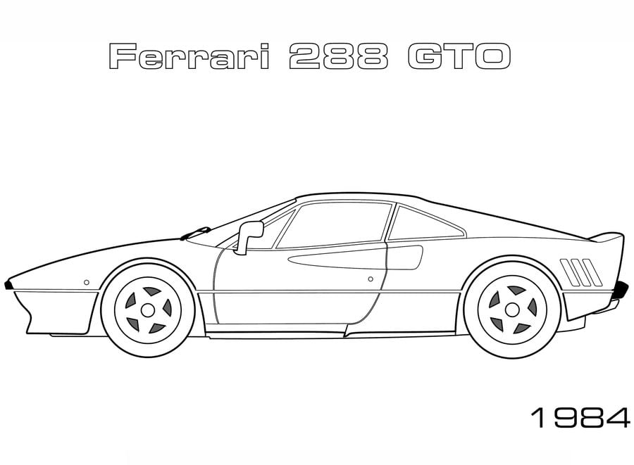 Dibujos para colorear: Ferrari