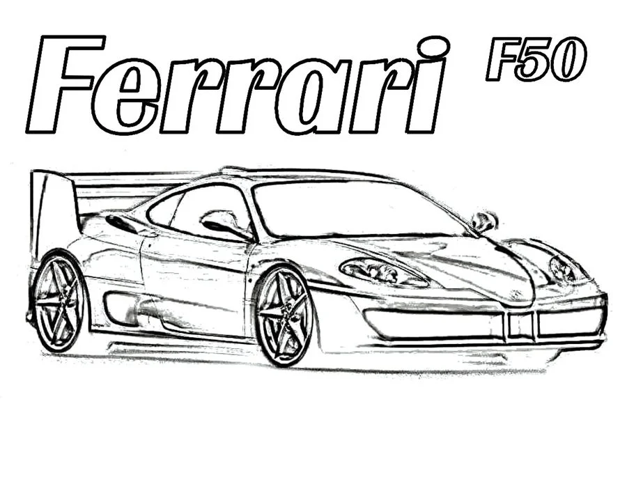 Ferrari Coloring Pages