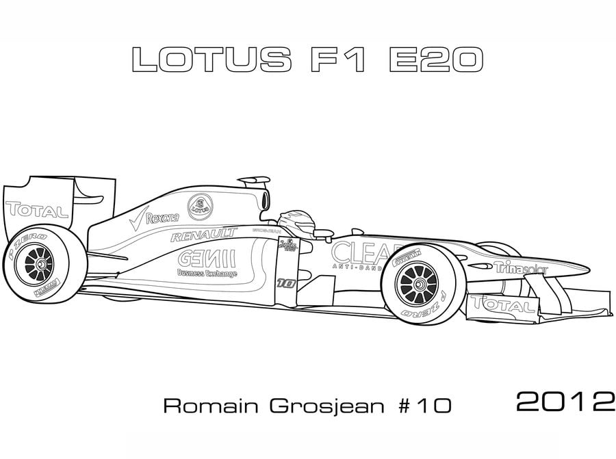 Dibujos para colorear: Fórmula 1