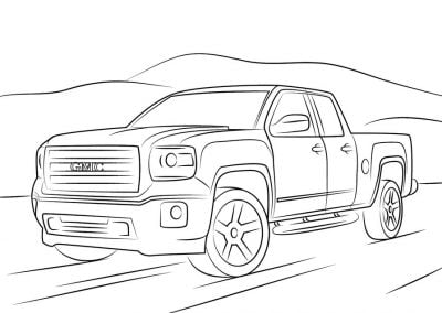 Coloring pages: GMC, printable for kids & adults, free