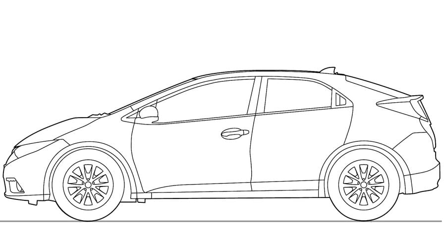 Dibujos para colorear: Honda 4