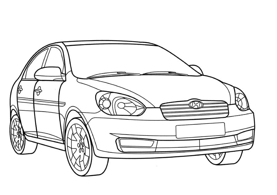 Download Coloring pages: Hyundai, printable for kids & adults, free