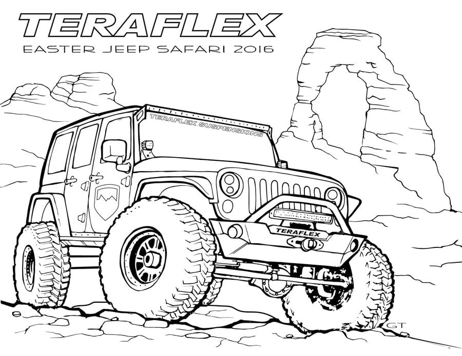 Coloring pages: Jeep
