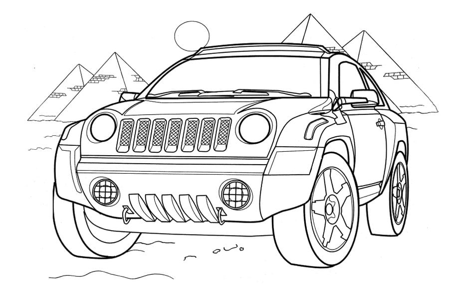 Dibujos para colorear: Jeep