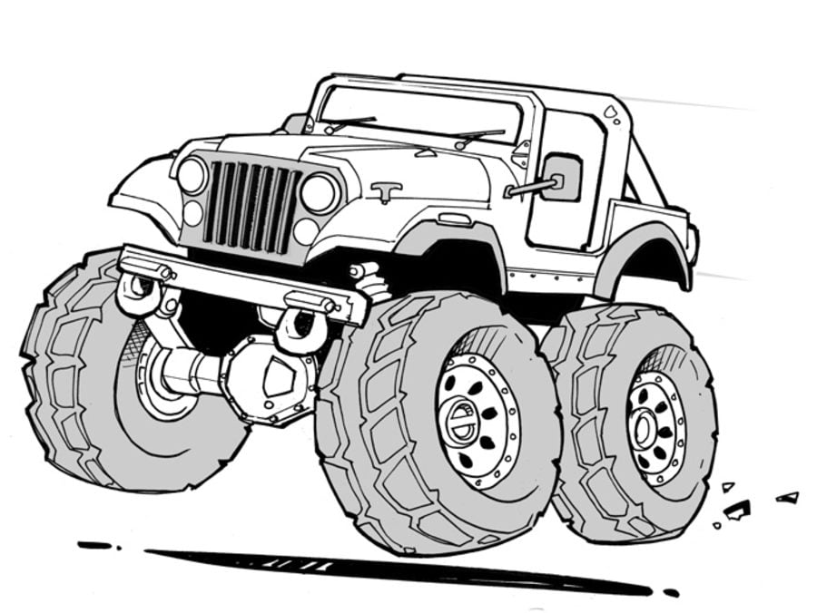 Ausmalbilder: Jeep