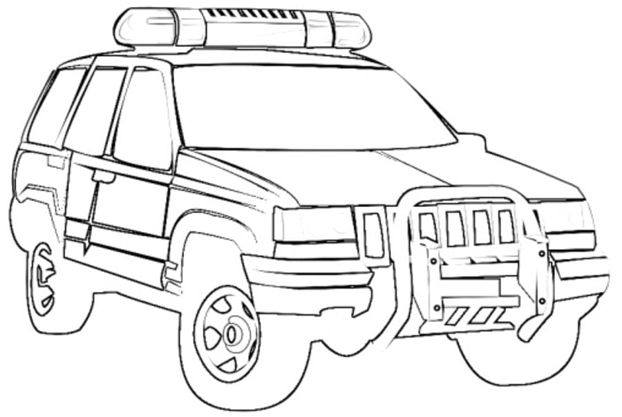 Dibujos para colorear: Jeep
