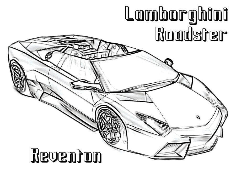 Coloring pages: Lamborghini, printable for kids & adults, free