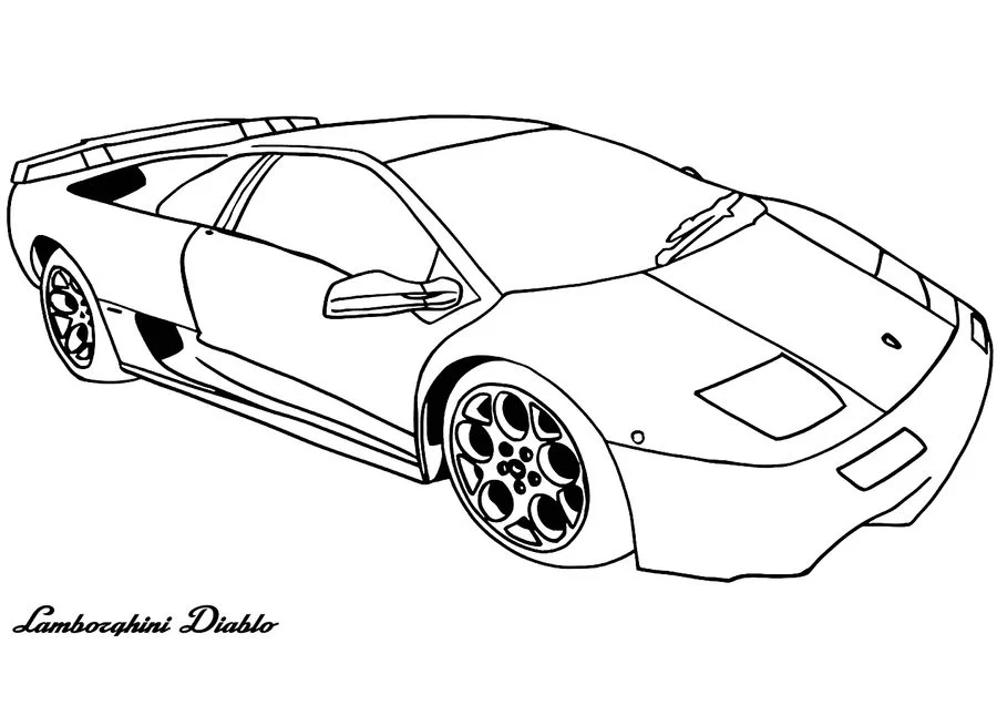 Ausmalbilder: Lamborghini 6