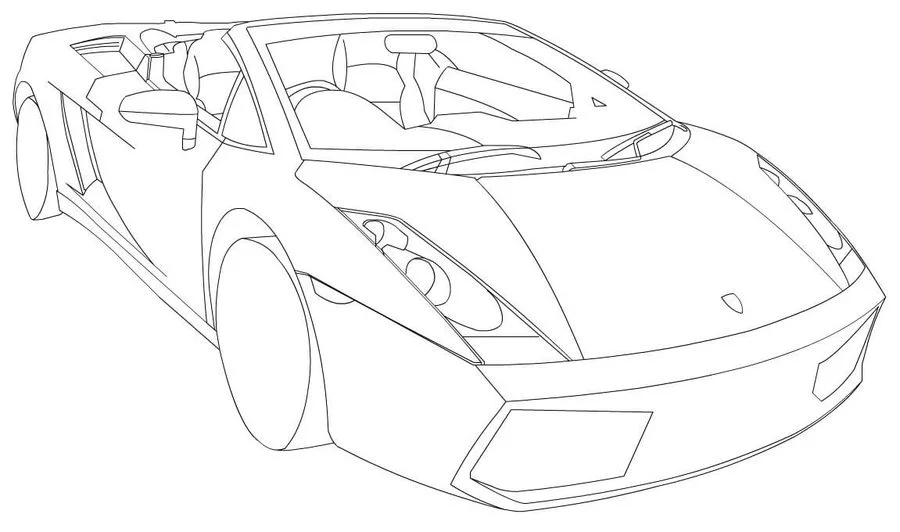 Ausmalbilder: Lamborghini 8