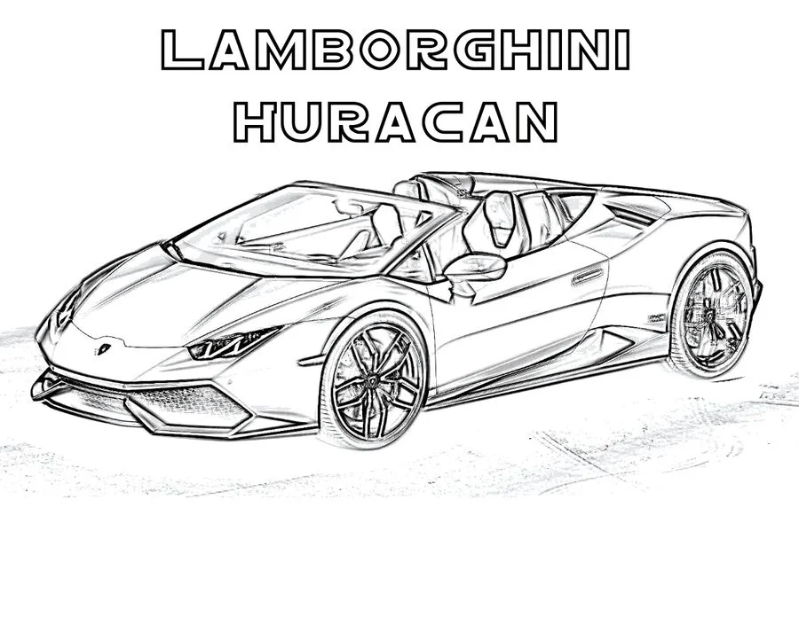 Ausmalbilder: Lamborghini 9