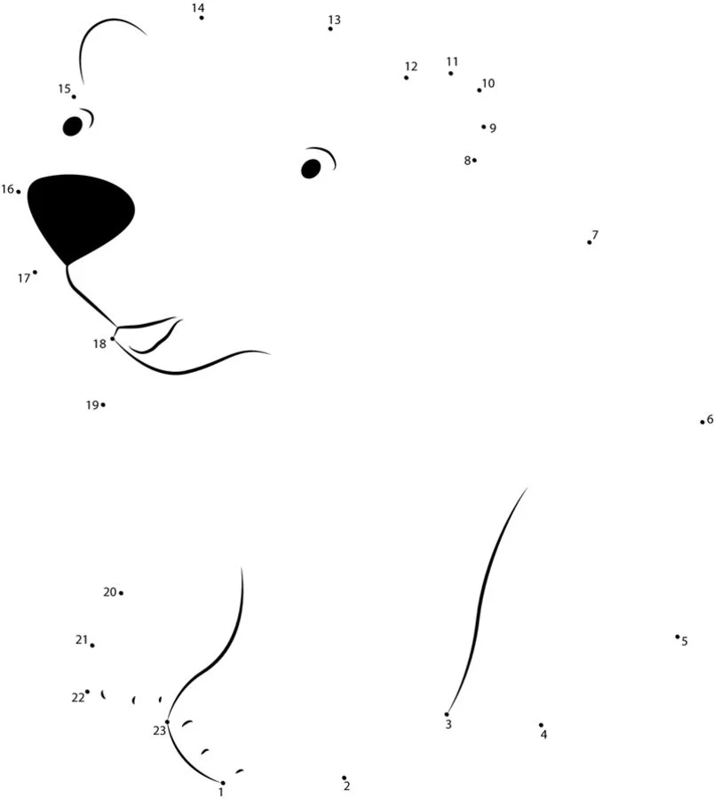 Unir puntos: El osito polar 1